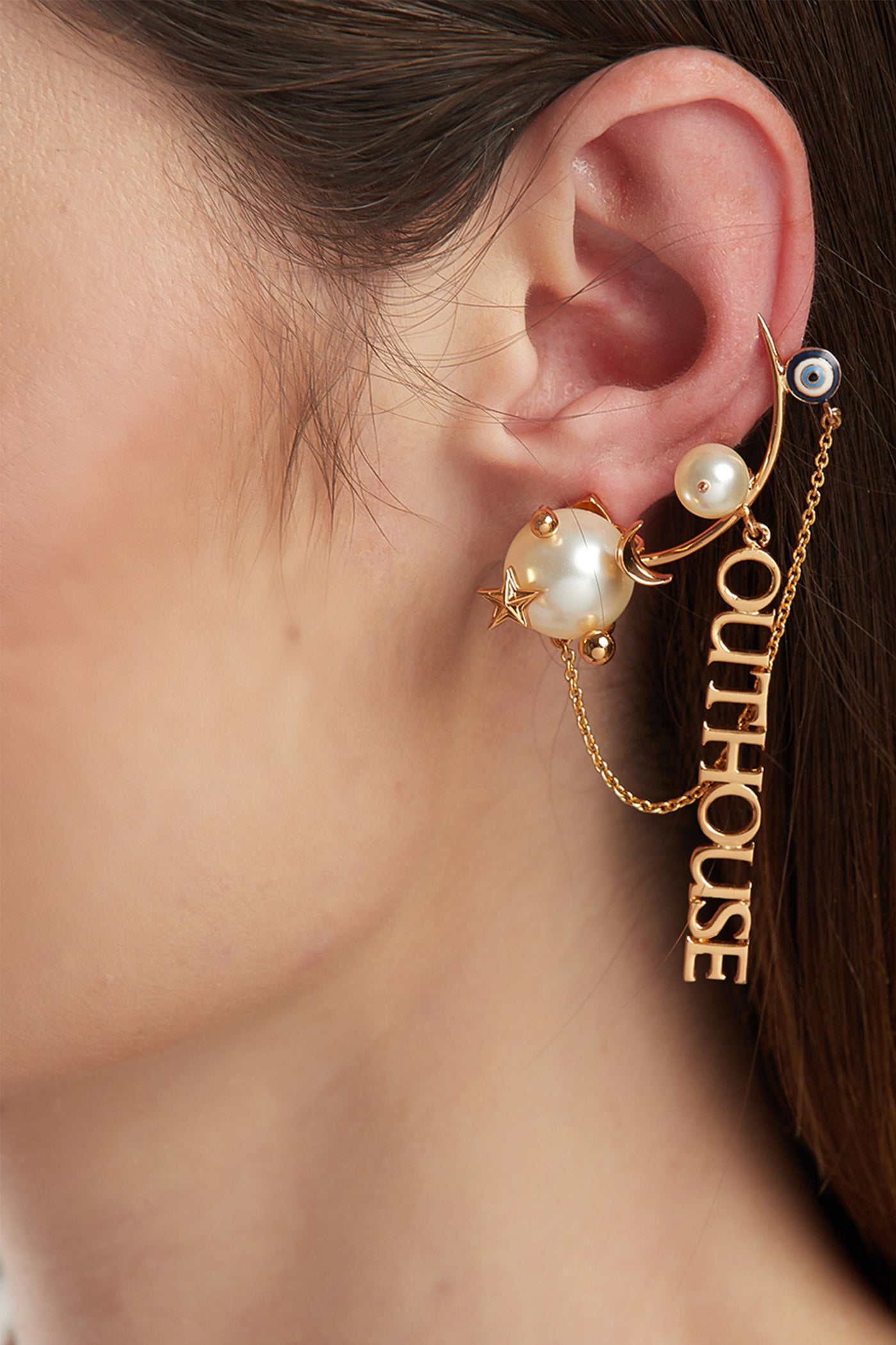 outhouse jewellery Pearls d'Amour Earcuff gold online shopping melange singapore designer wear fashion jewellery
