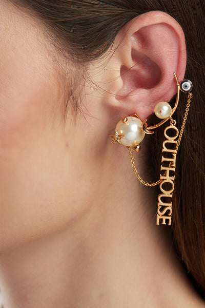 outhouse jewellery Pearls d'Amour Earcuff gold online shopping melange singapore designer wear fashion jewellery