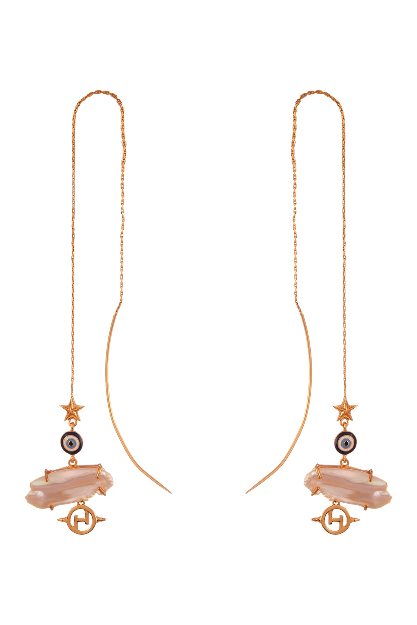 outhouse jewellery Pearls d'Amour Threader Earrings gold online shopping melange singapore fashion jewellery designer wear