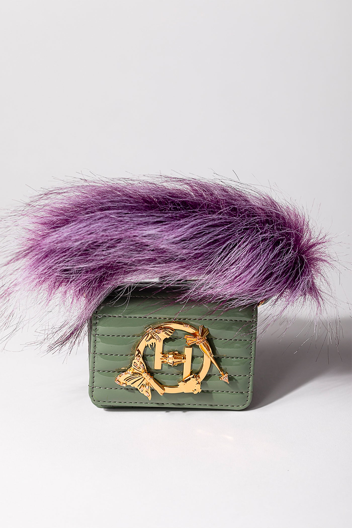 outhouse jewellery The Oh V Furbie - Fern Green bag accessories online shopping melange singapore indian designer wear