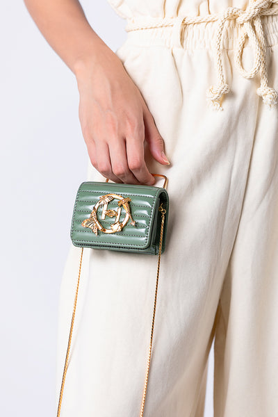 outhouse jewellery The Oh V Furbie - Fern Green bag accessories online shopping melange singapore indian designer wear