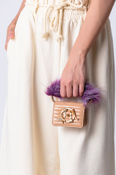 outhouse jewellery The Oh V Furbie - Weekend Beige bags accessories online shopping melange singapore indian designer wear