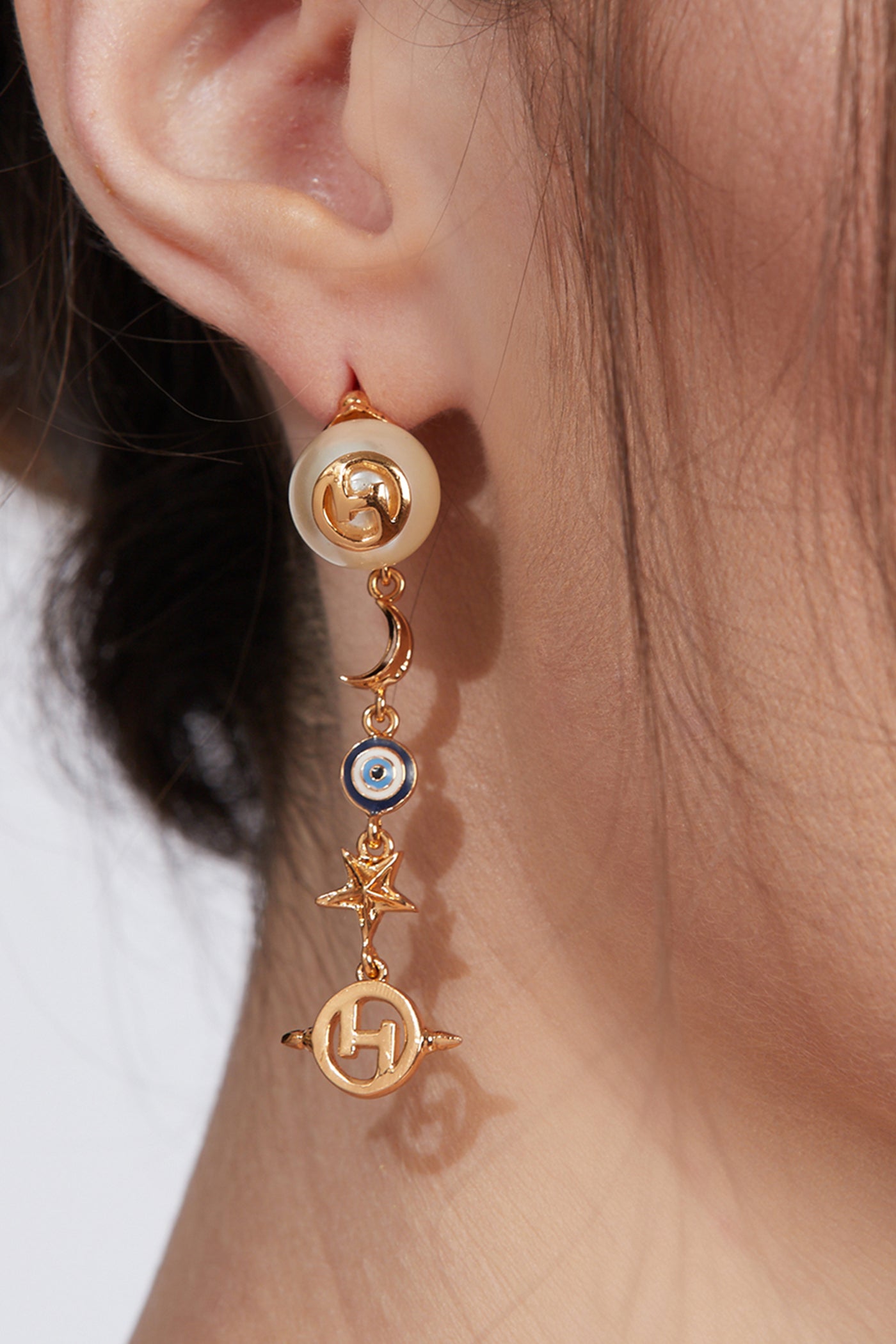 outhouse jewellery The Universe Of Charms Personalised Galaxie Earrings gold online shopping melange singapore indian designer wear fashion jewellery