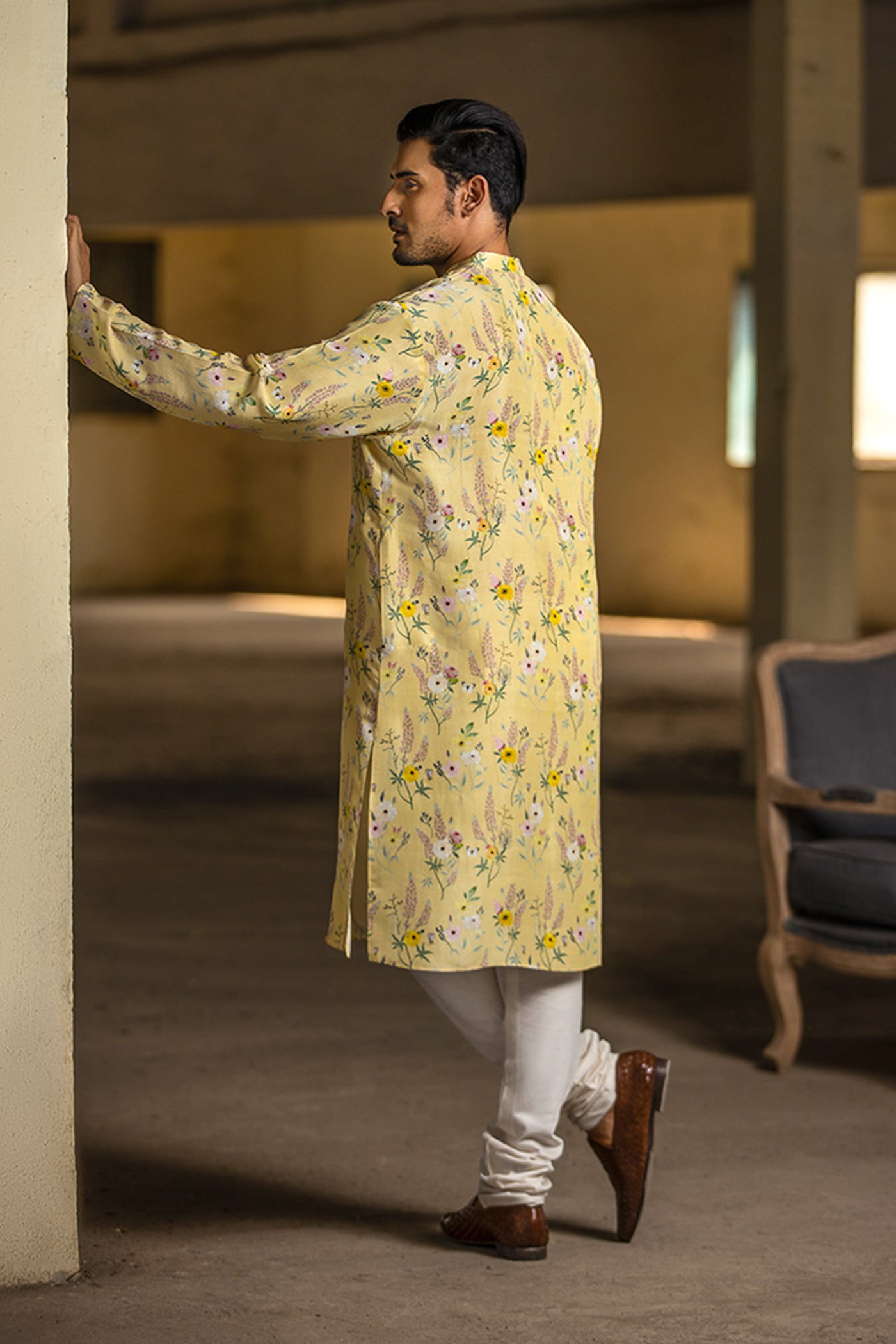 Payal Singhal - Yellow printed silk kurta set - Melange Singapore - Indian Designer Wear Online Shopping
