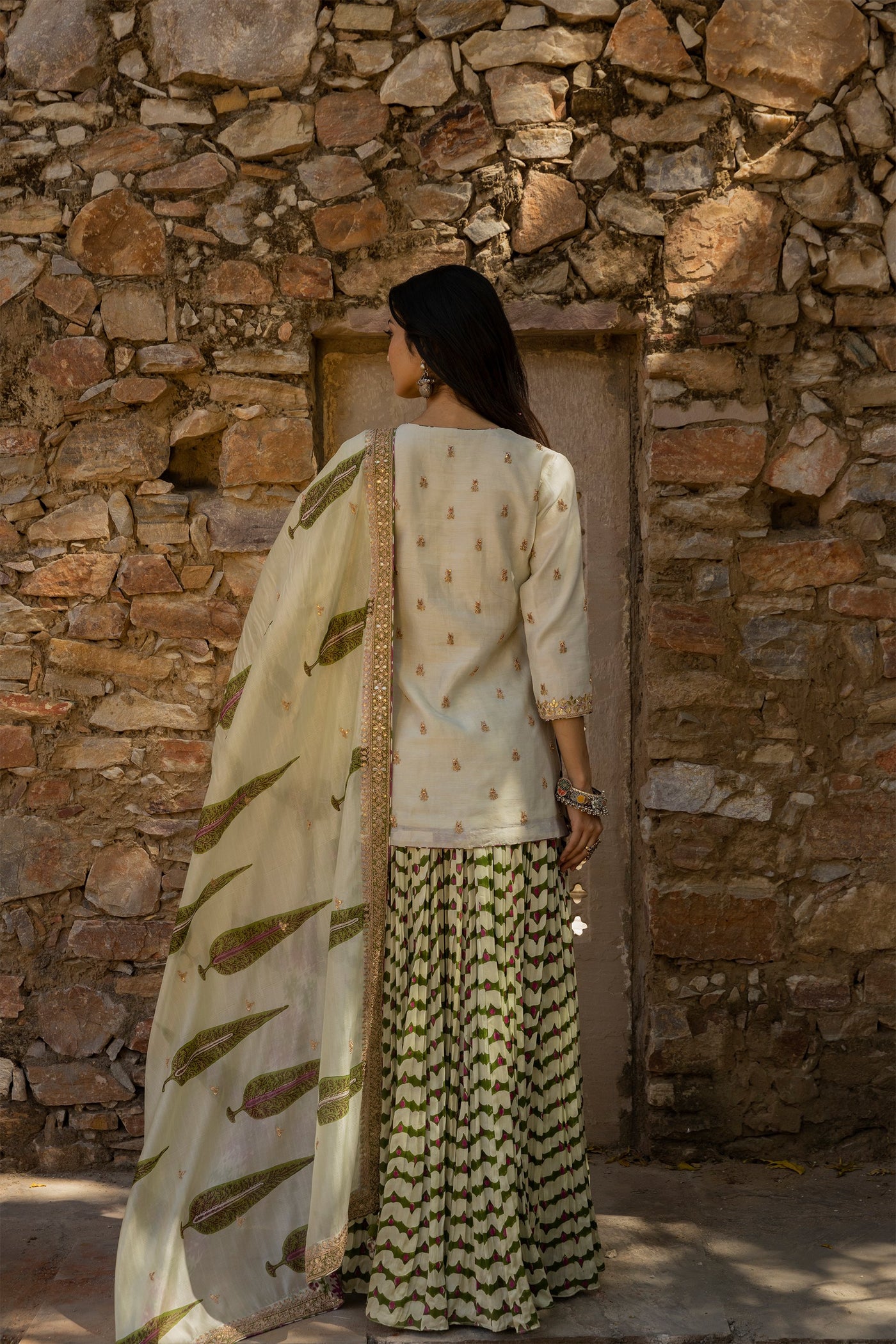 Punit Balana - Short kurti with sharara - Melange Singapore - Indian Designer Wear Online Shopping