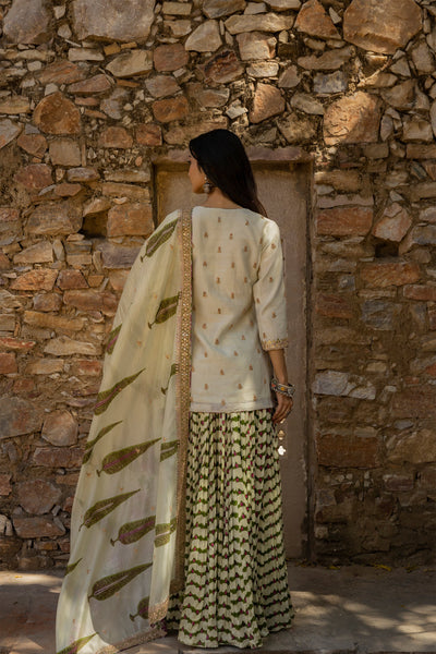 Punit Balana - Short kurti with sharara - Melange Singapore - Indian Designer Wear Online Shopping