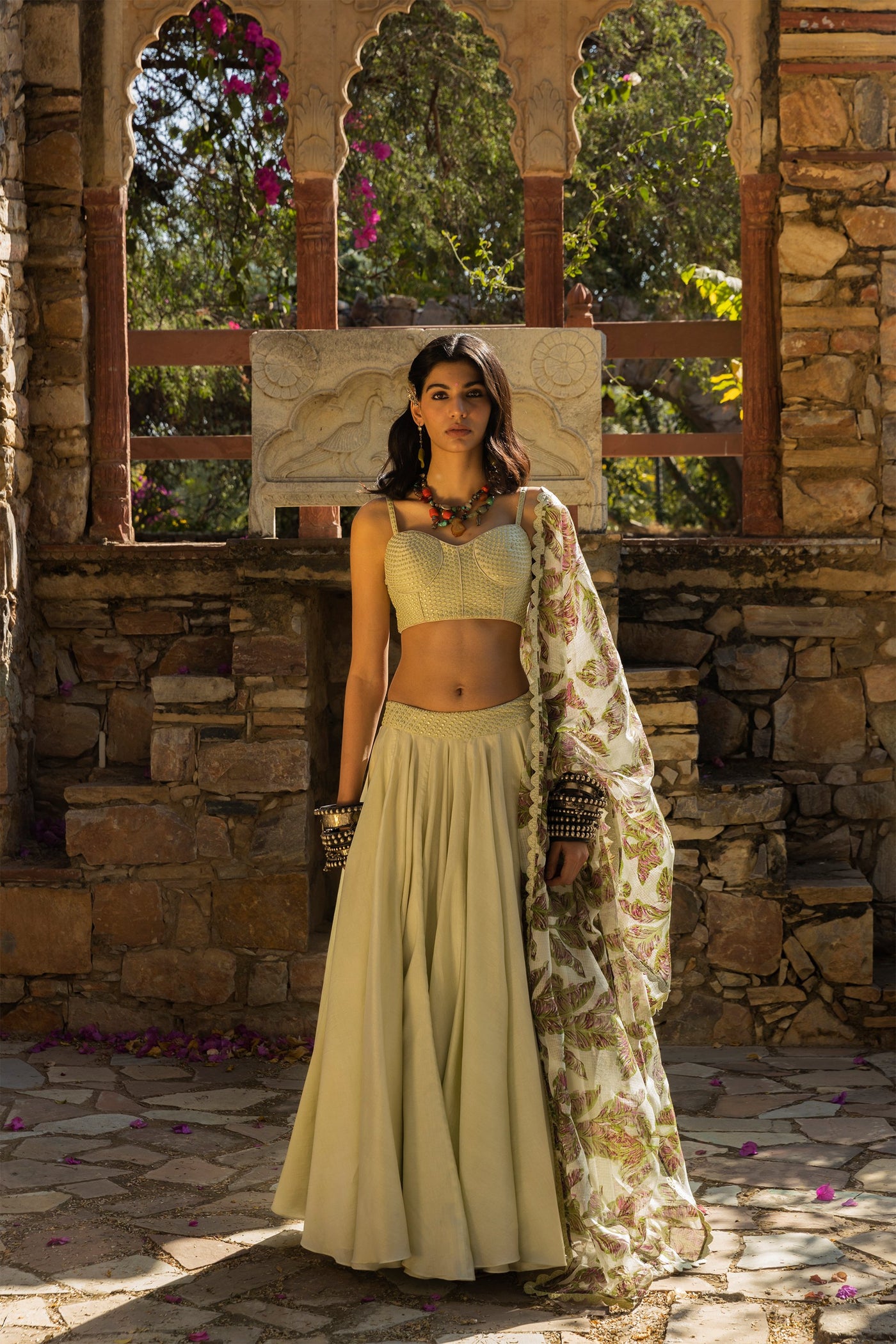 Mint Lehenga Set