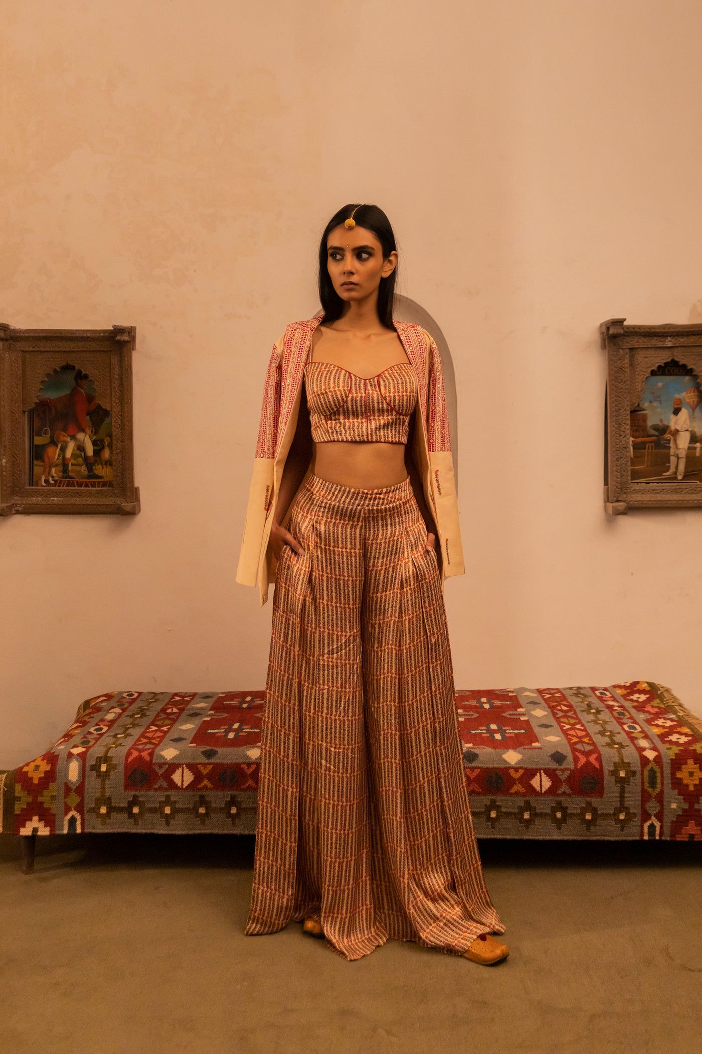 Embellished Jacket And Pant Set