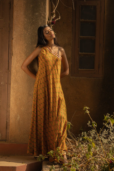 Punit Balana - One shoulder dress - Melange Singapore - Indian Designer Wear Online Shopping