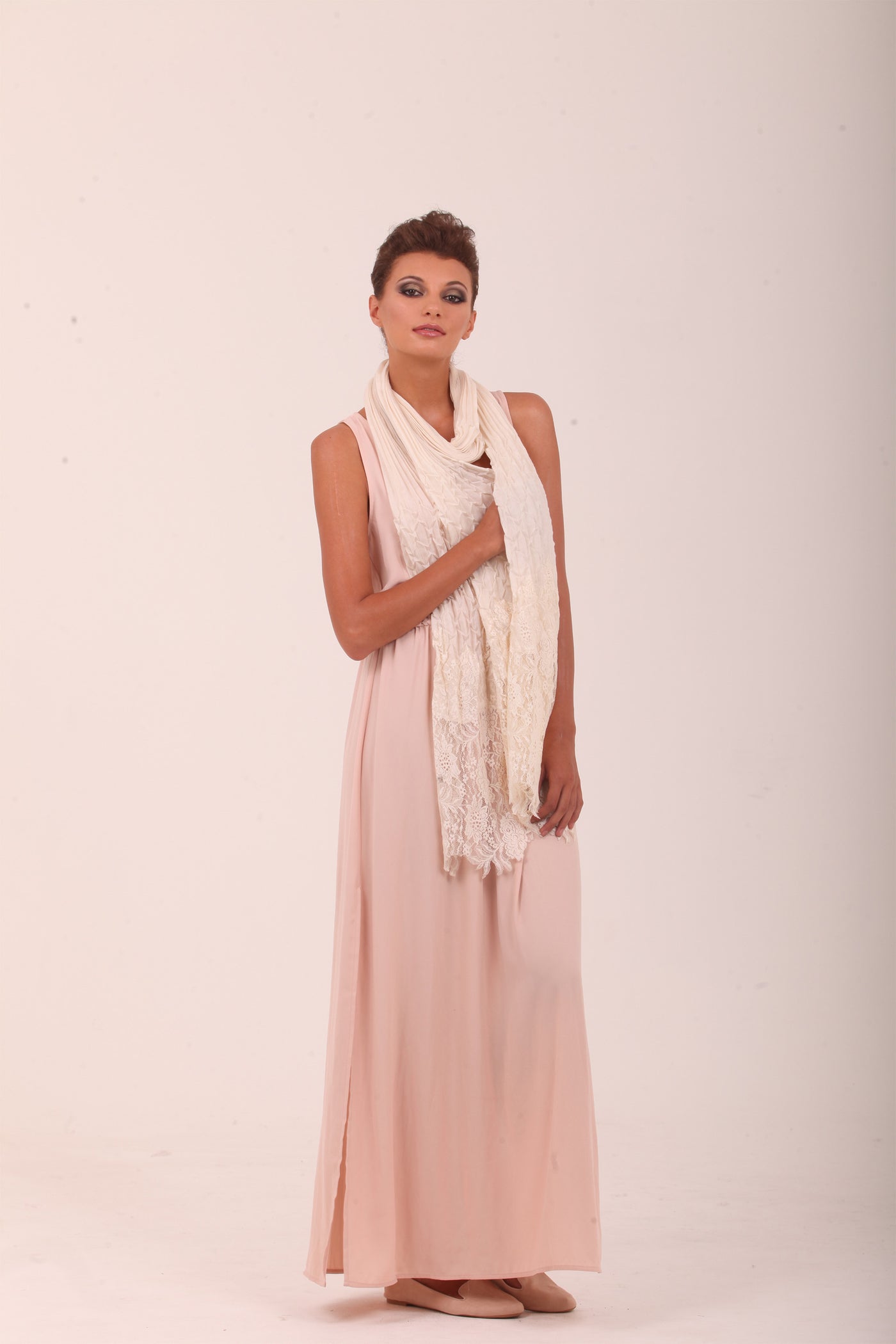 Queenmark couture Pleated Ivory fashion accessories online shopping melange singapore