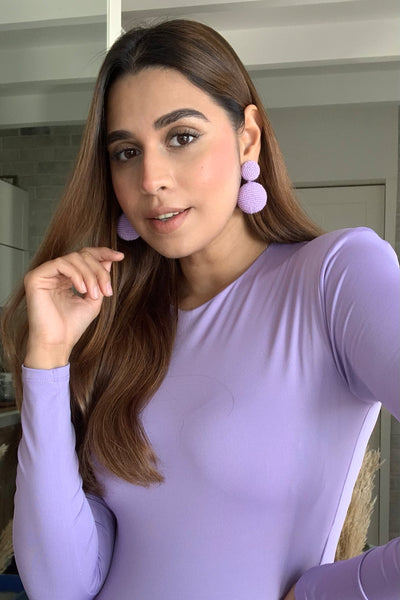 Décor Bauble Earrings Lilac