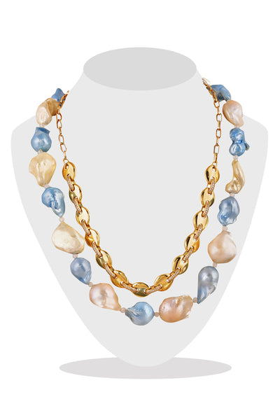 raya jewels Baroque Pearls Choker blue fashion jewellery online shopping melange singapore indian designer wear