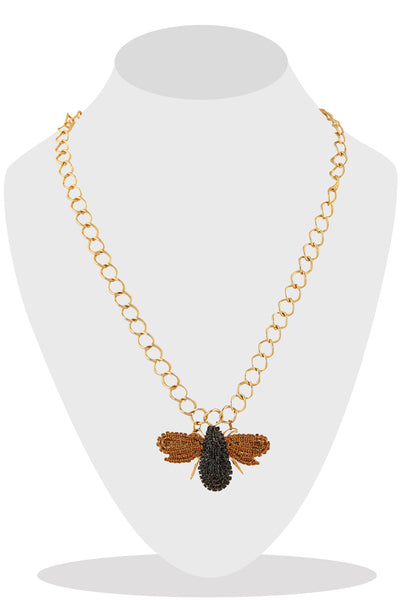Raya jewels Bee Pendant Necklace gold fashion jewellery online shopping melange singapore indian designer wear