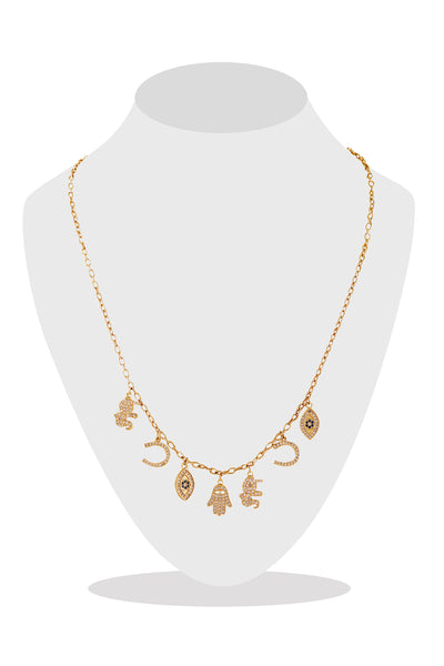 Raya jewels Lucky Charms Necklace gold online shopping melange singapore indian designer wear fashion jewellery