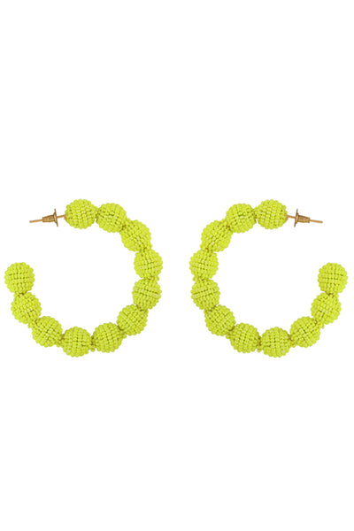 Neon Green Maxi Hoop Earrings