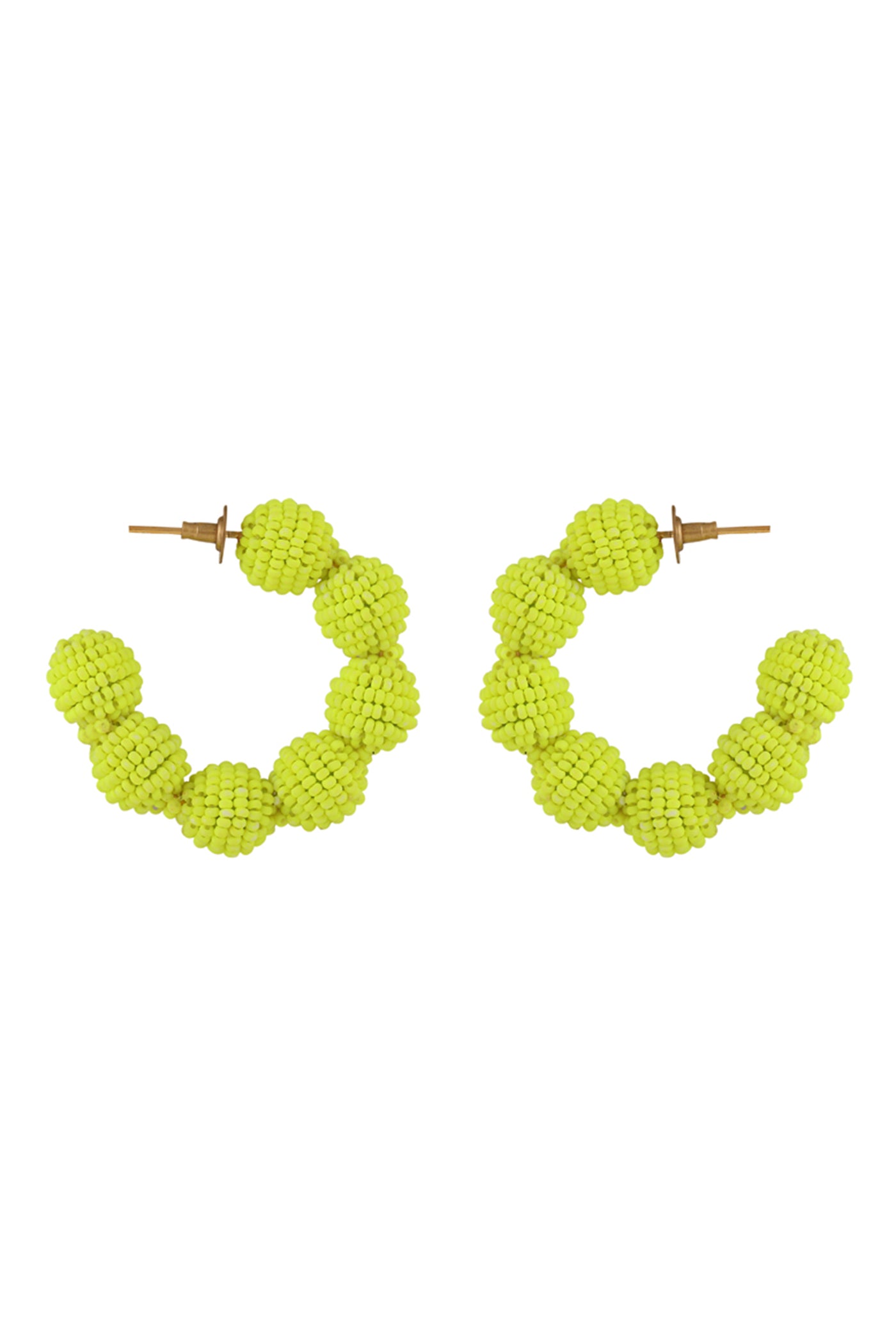 Neon Green Mini Hoop Earrings