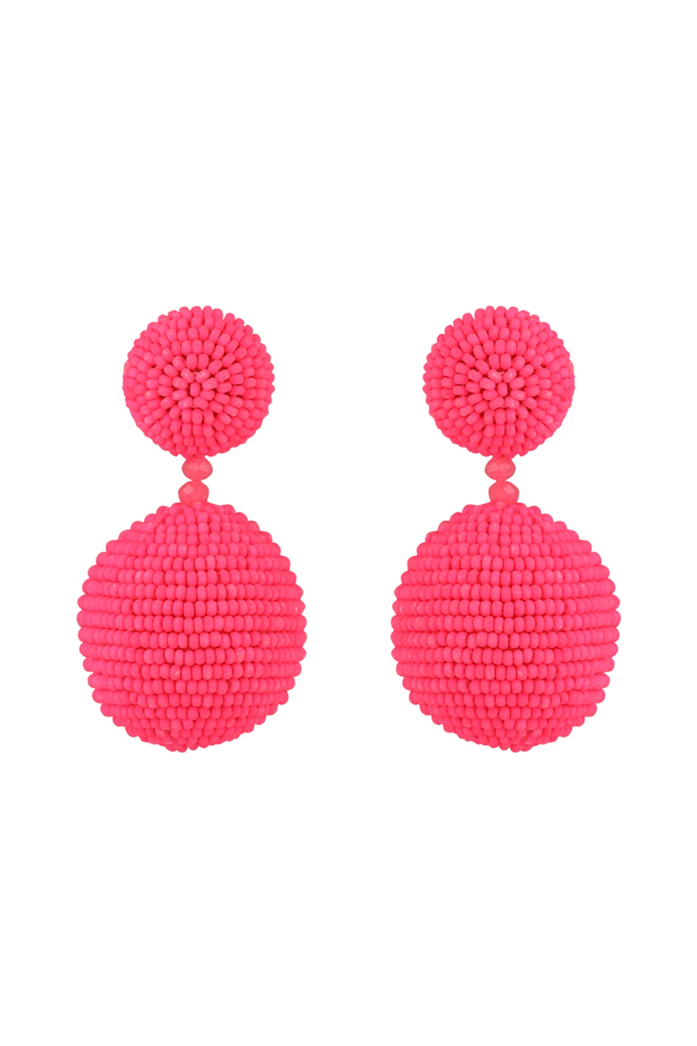 Neon Pink Décor Bauble Earrings
