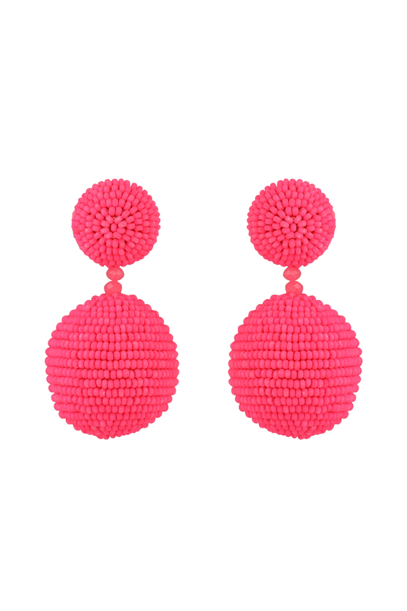 Neon Pink Décor Bauble Earrings