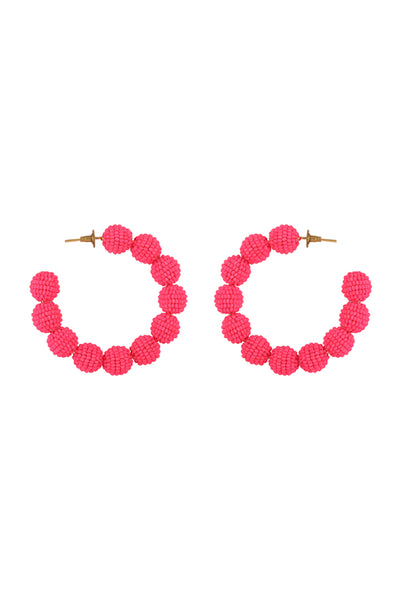 Neon Pink Maxi Hoop Earrings