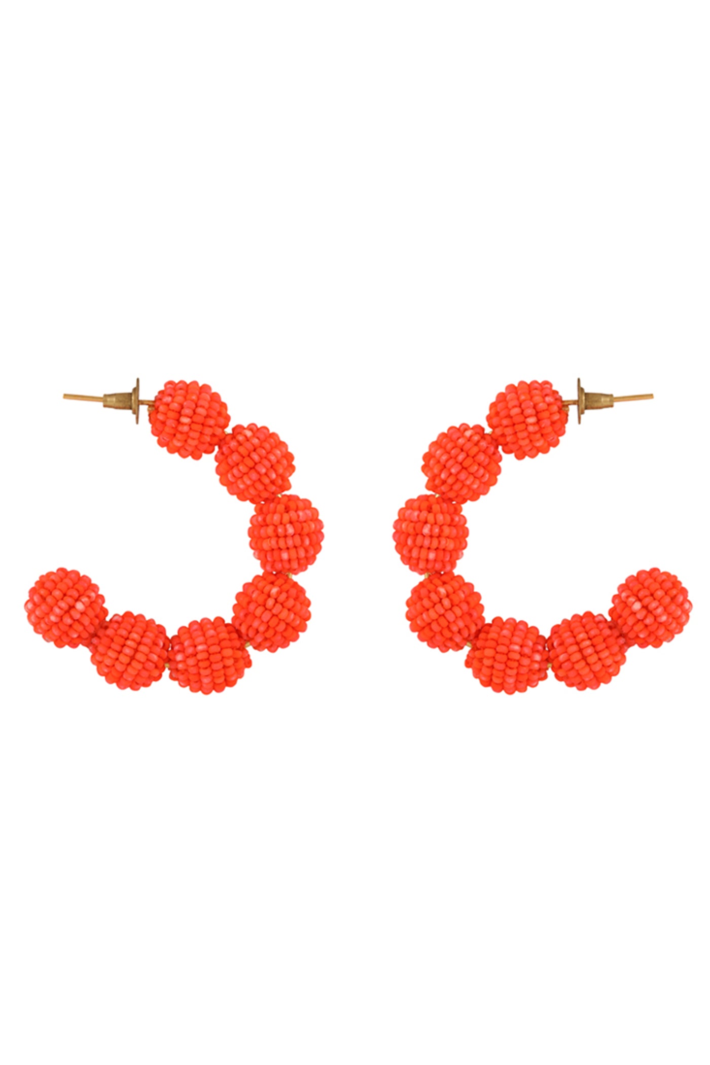 Neon Orange Mini Hoop Earrings