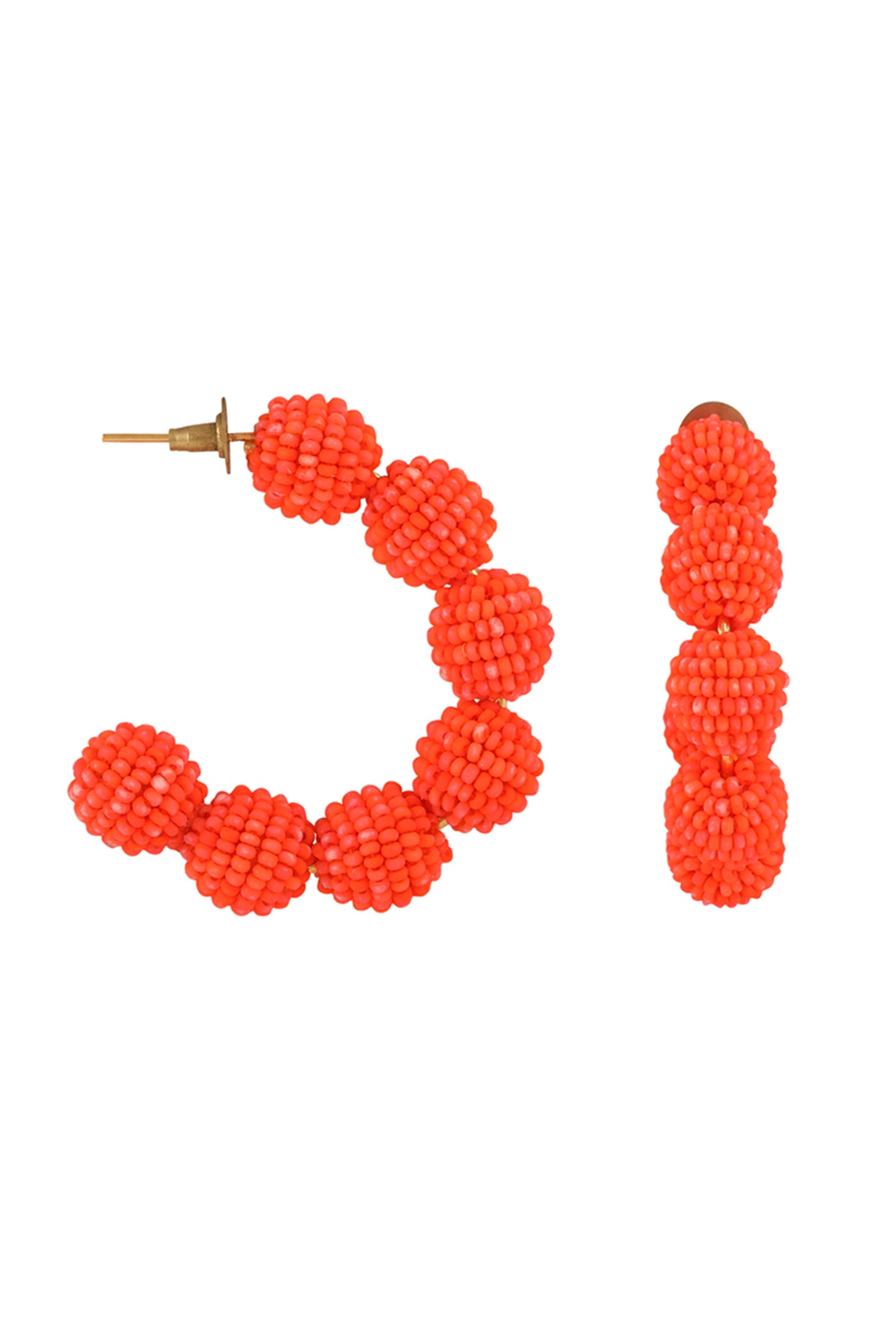 Neon Orange Mini Hoop Earrings