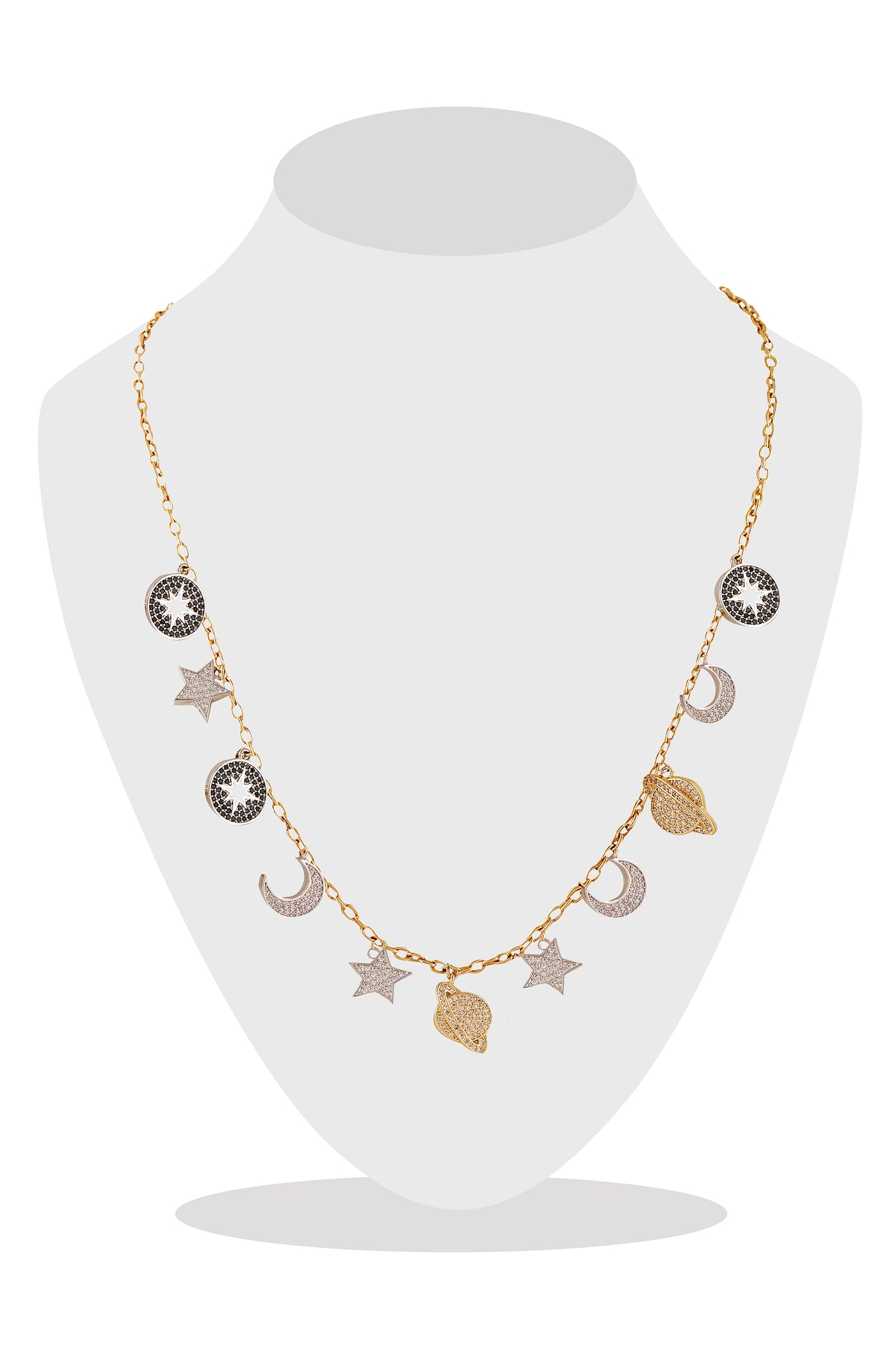 raya jewels 'Go To Space' Charms Necklace fashion jewellery online shopping melange singapore indian designer wear