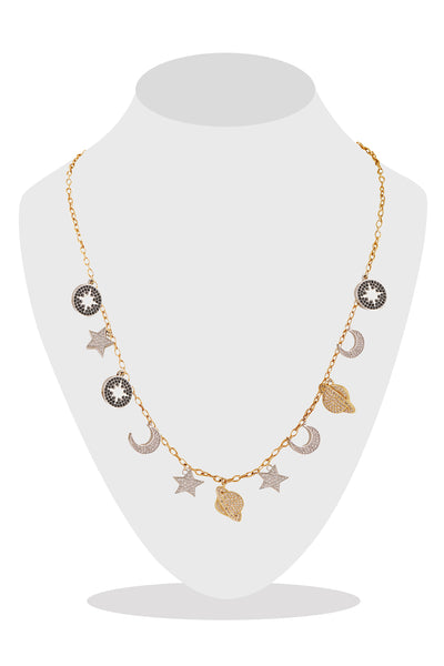 raya jewels 'Go To Space' Charms Necklace fashion jewellery online shopping melange singapore indian designer wear