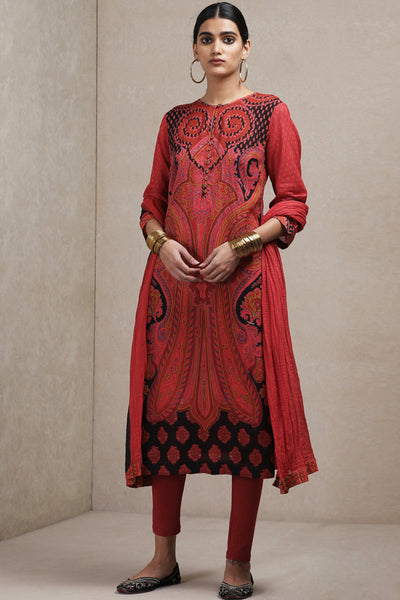 ritu kumar burgundy kurta set online shopping melange singapore indian designer wear