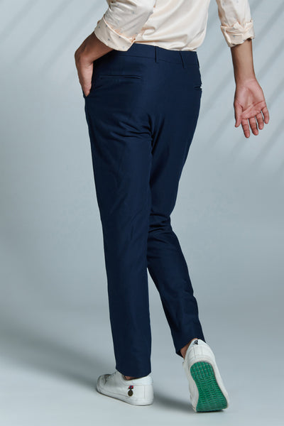 shantanu & nikhil menswear Classic Navy Trouser With Tape Detailing indian designer wear online shopping melange singapore