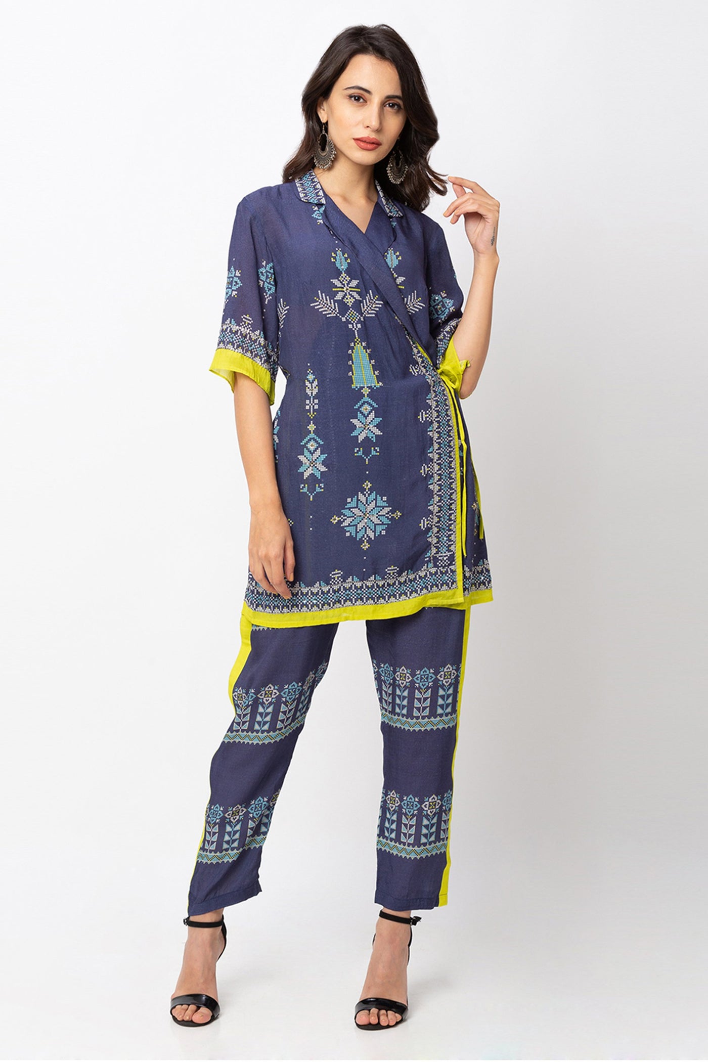 Overlap Kurta With Pants