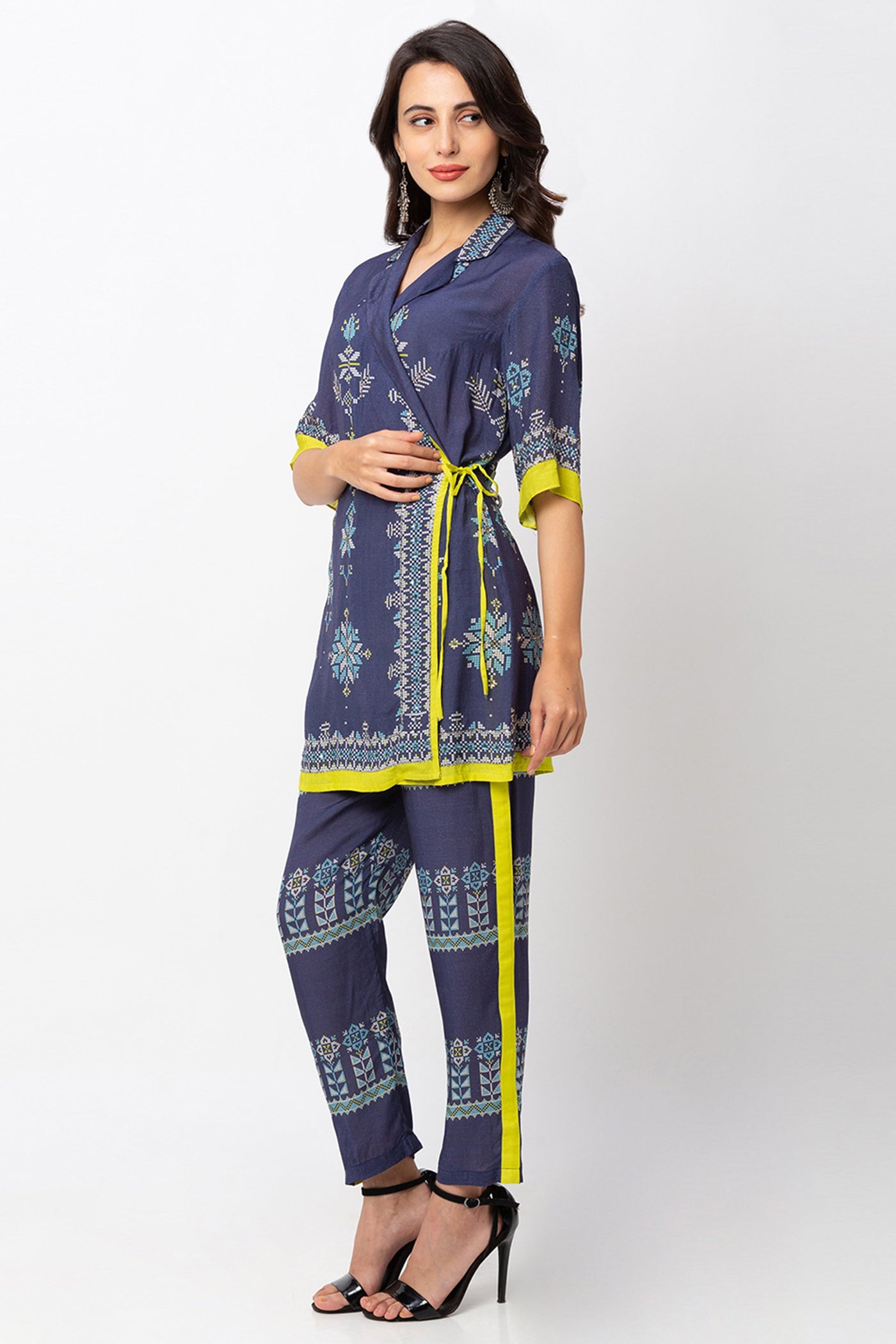 Overlap Kurta With Pants