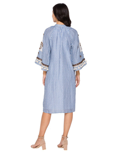 sougat paul Powder Blue Printed Short Dress western online shopping melange singapore indian designer wear