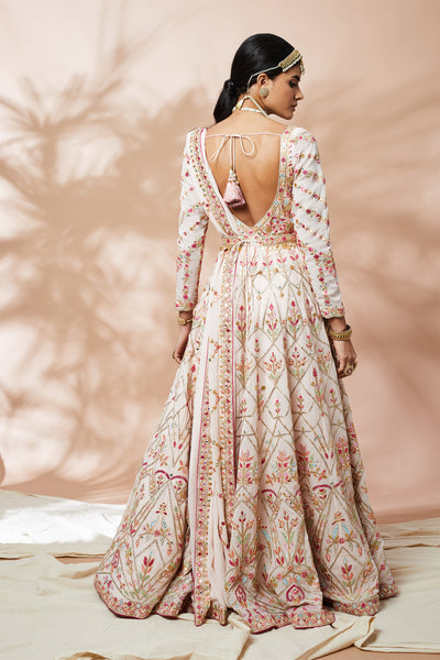 tamanna punjabi kapoor Light Pink Anarkali festive Indian designer wear online shopping melange singapore