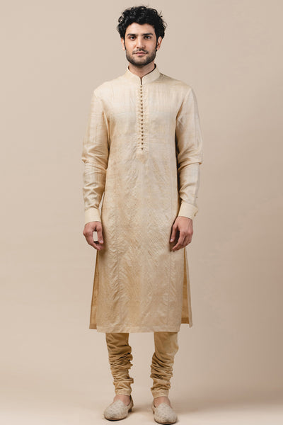 tarun tahiliani menswear Classic Gold Silk Kurta online shopping melange singapore indian designer wear groom wedding