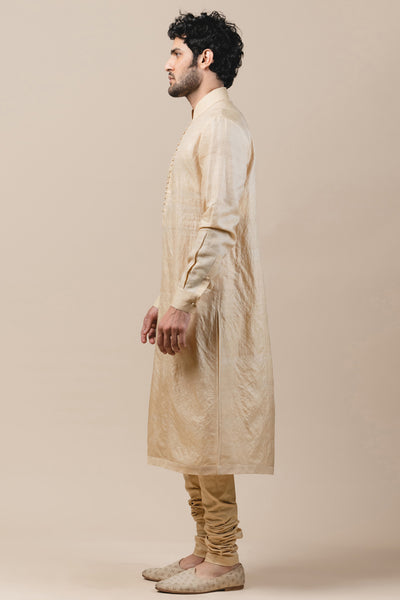 tarun tahiliani menswear Classic Gold Silk Kurta online shopping melange singapore indian designer wear groom wedding