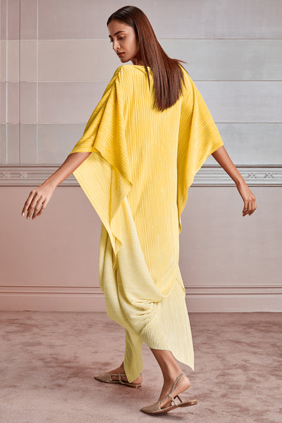 Tarun Tahiliani Yellow Kaftan With Slip online shopping melange singapore indian designer fusion wear