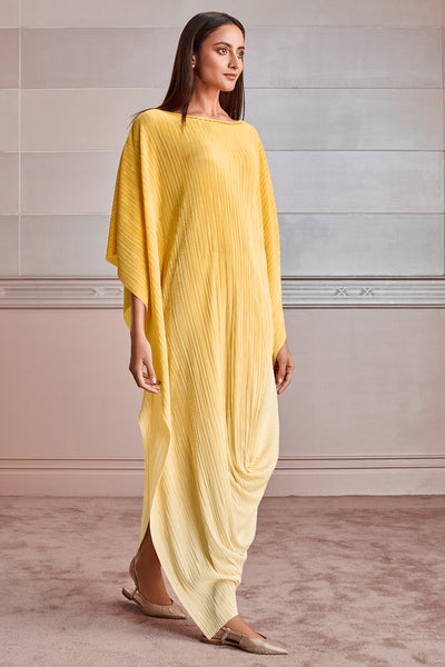 Tarun Tahiliani Yellow Kaftan With Slip online shopping melange singapore indian designer fusion wear