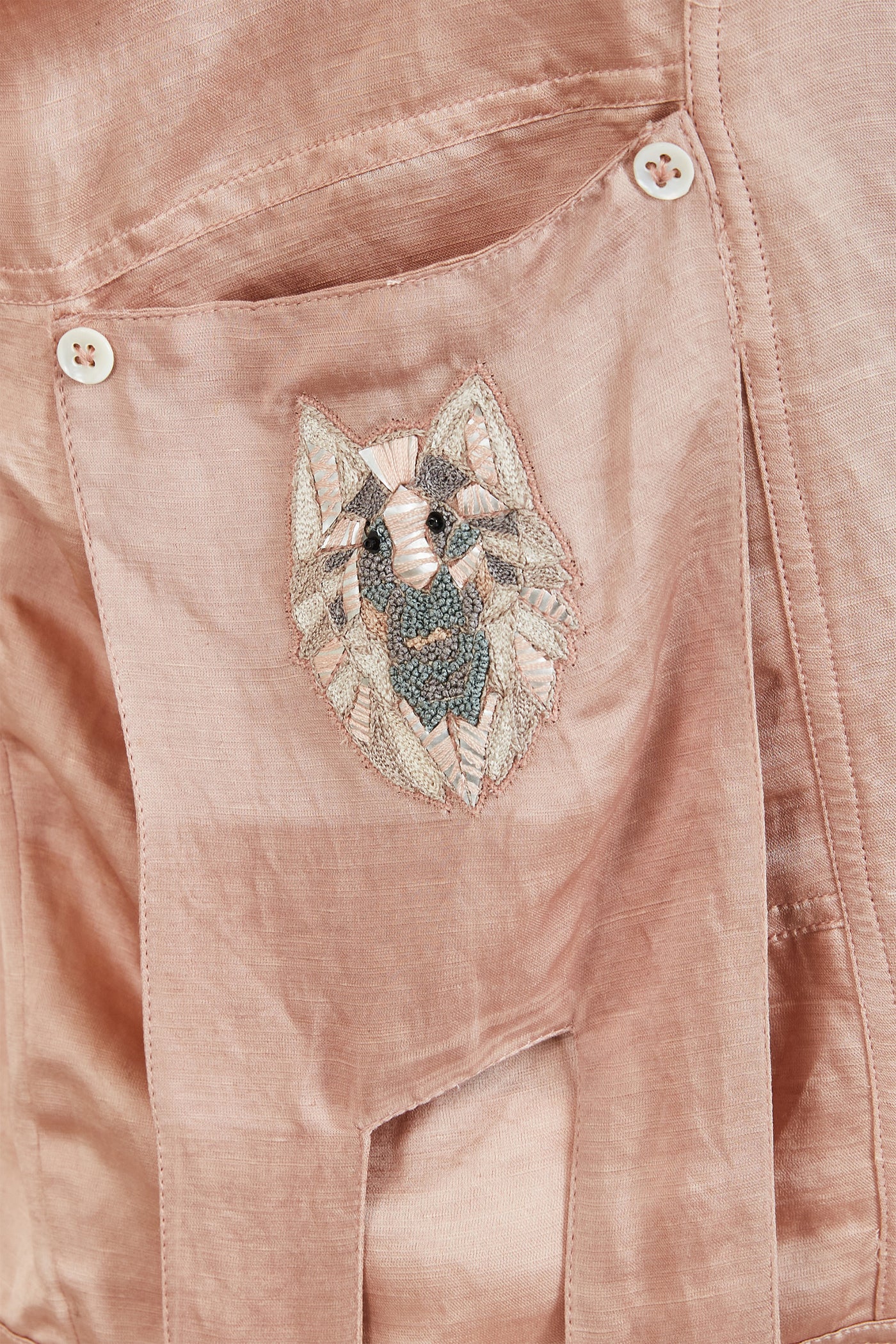 twenty nine  Mirror Embellished Safari Crop Jacket With Pants peach fusion indian designer wear online shopping melange singapore