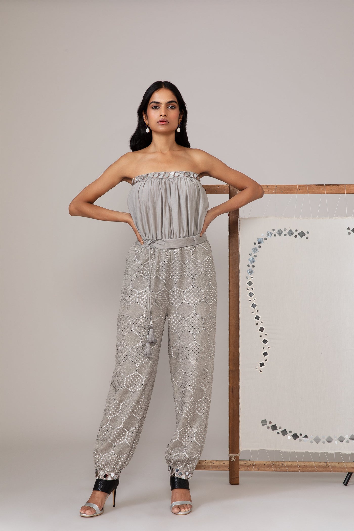 Twenty Nine- Off shoulder jumpsuit  - Melange Singapore - Indian Designer Wear Online Shopping