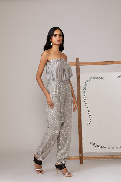 Twenty Nine- Off shoulder jumpsuit  - Melange Singapore - Indian Designer Wear Online Shopping