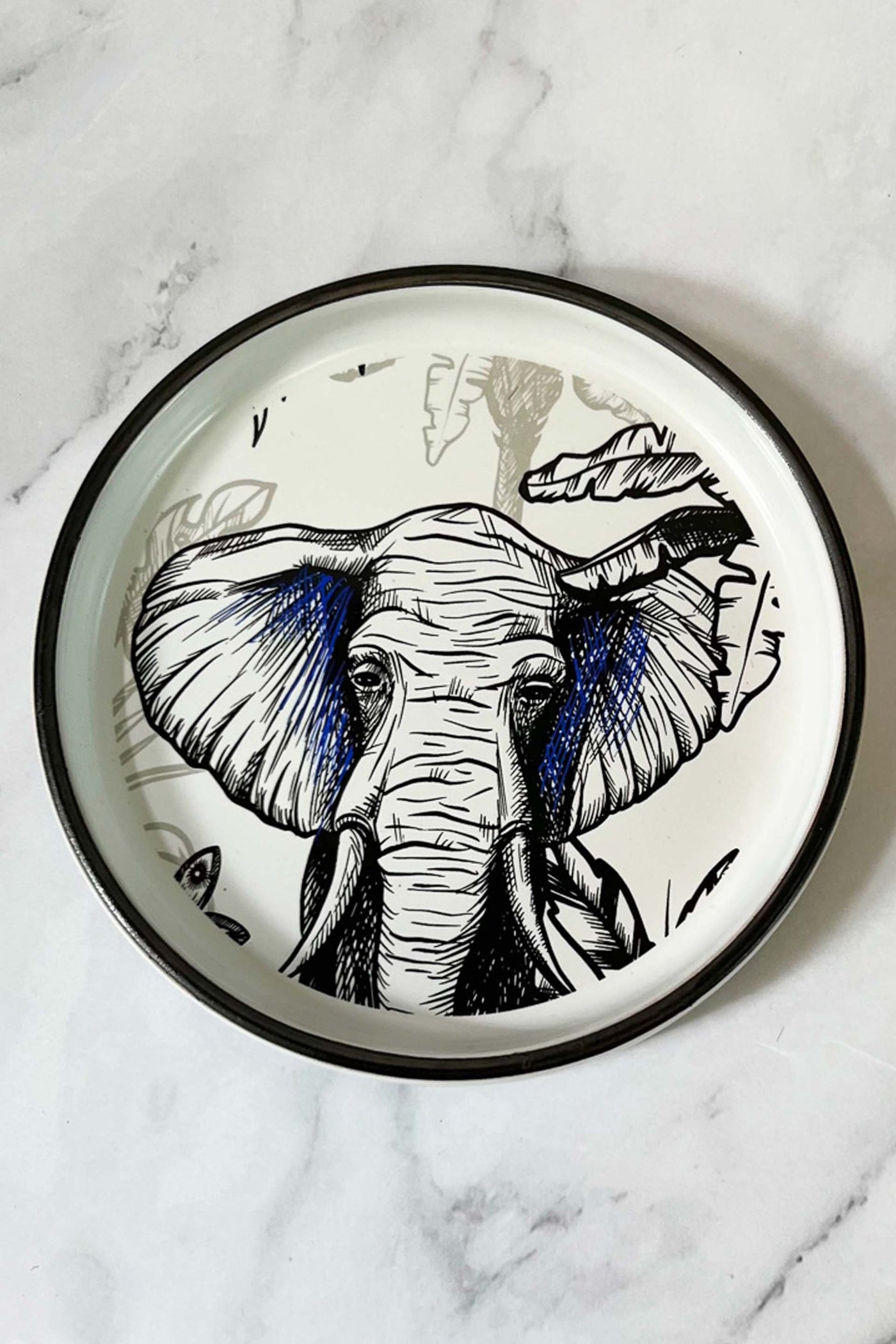 Dessert Plate Elephant Print