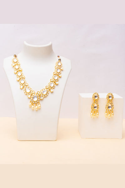Kundan Set with Kundan Stone fashion jewellery online shopping melange singapore indian designer wear